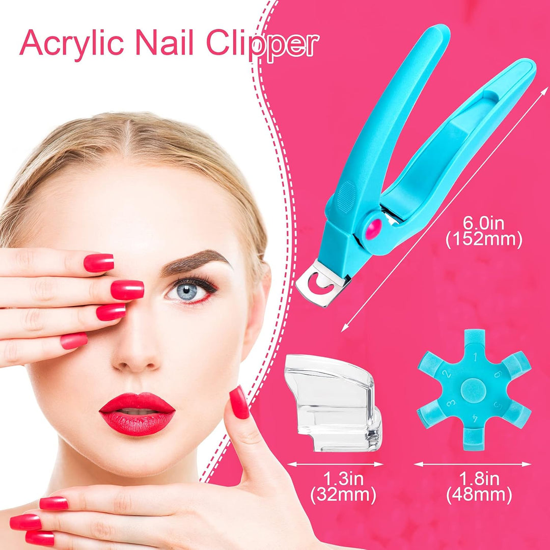 Acrylic Nail Clipper Adjustable Stainless Steel Cutter (10 pack)