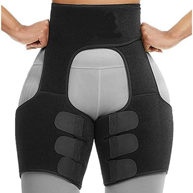 Three in one belt waist thigh trimmer waist trainer, Adjustable Body Shaper Thigh Trimmer Butt Lifter Slimming Elasticity Slimming Body Shaper Sport Workout Girdle Belt, High Waist