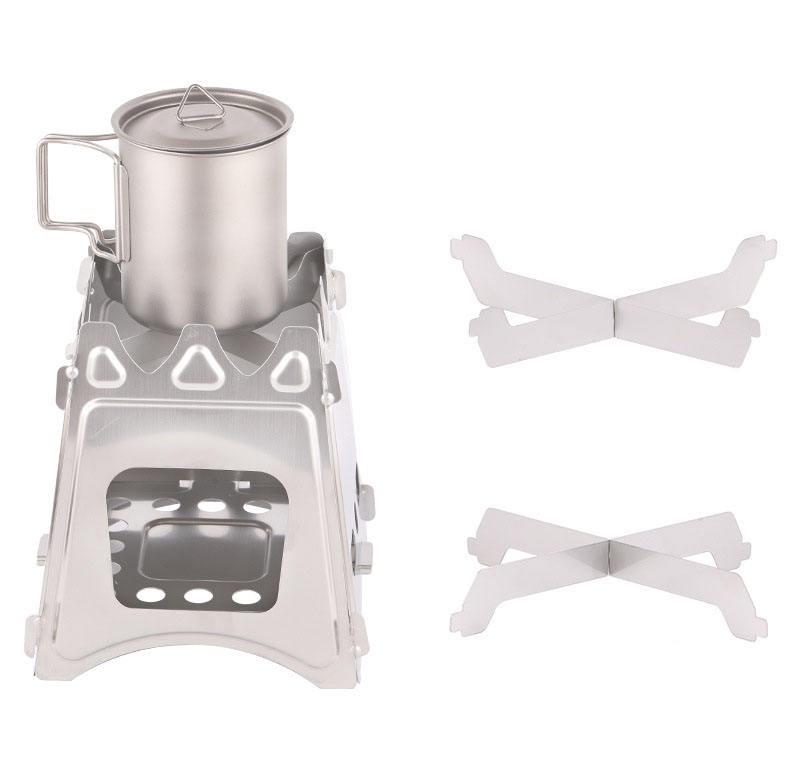 Stainless Steel with Nylon Carry Case - Perfect for Survival Packs & Emergency Preparedness, WoodFlame Ultra Lightweight Portable Wood Burning Camping Stove, Backpacking Stove.