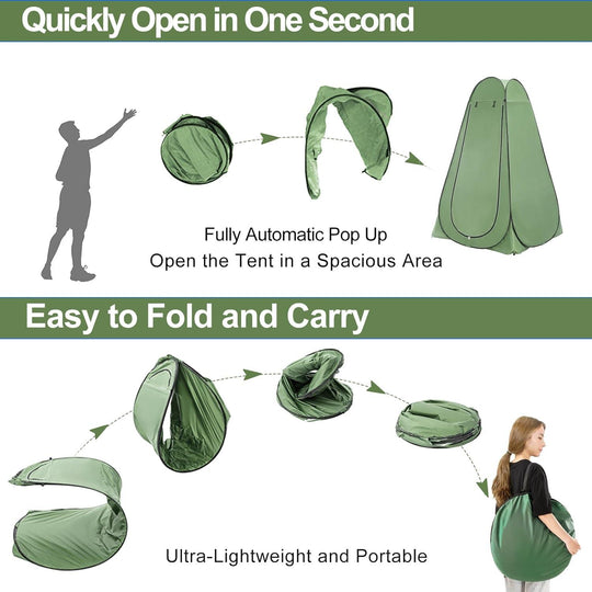 Privacy Tent Portable Changing Room Shower Tent for Camping Privacy Shelters Outdoor Camp Toilet Foldable Sun Shelter Rain Shelter with Carry Bag for Camping Hiking Picnic Fishing Beach(10 Pack)