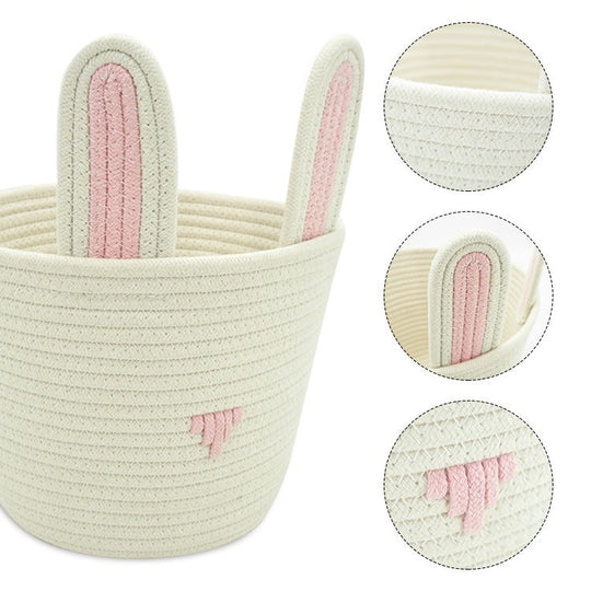 Closet Storage Rabbit Bins Desk Basket Organizer Baby Nursery(Bulk 3 Sets)