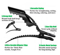 Wide Teeth Professional for Hair Styling Gator Clips, Non-Slip Salon Quality Sectioning Clip
