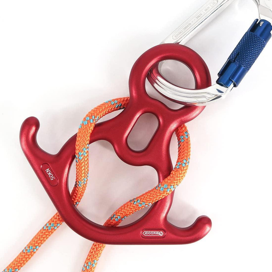 Rescue Figure,8 Descender Large Bent-Ear Belaying and Rappelling Gear 50 KN