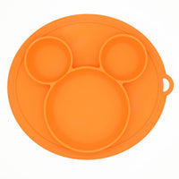Silicone Grip Dish, Suction Plate, Divided Plate, Baby Toddler Plate, BPA Free, Microwave Dishwasher Safe (Pack of 1)