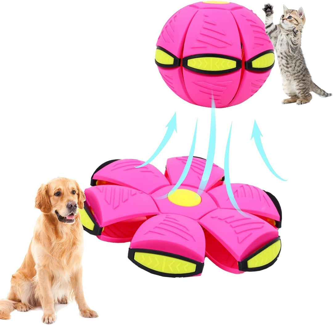 Flying Saucer Ball, Pet Toy, Outdoor Flying Saucer Ball for Dogs, Magic UFO Ball, Deformation Rebound Ball Stomp Ball