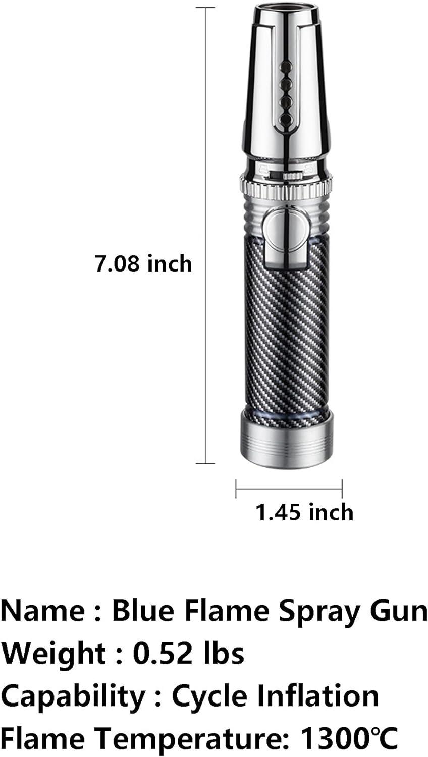 Butane Torch Lighter, Fire Dab Torch Lighters Butane Refillable, Windproof Blue Jet Flame Adjustable for Desserts Baking BBQ, Desserts Baking BBQ