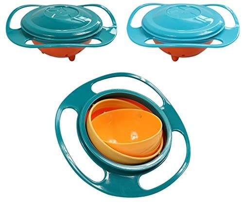 Baby Learning Drinking Cup & Baby Bowl Flying saucer Rotating & Balancing Combo Pack - MOQ 10 Pcs