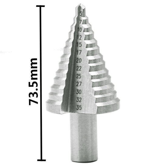 HSS Step Drill Bit 13 Steps Ladder Drill Round Shank Straight Flute Drill Woodworking Metal Wood Cutter Tools