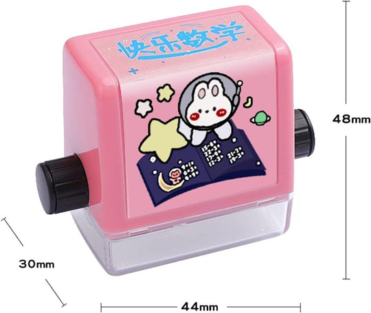 Teaching Stamps for Kids, Multiplication and Division Math Learning Roller Stamp,Math Practice Stamps for Home Preschool Kindergarten Classroom Supplies(2 Pcs)