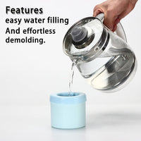Silicone Ice Bucket Cup Mold Round Cylinder Ice Cube Making Mould