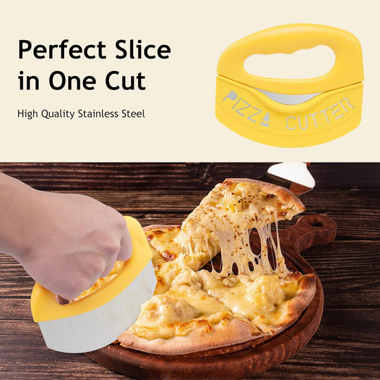 Party Pizza Knife Sharp Stainless Steel Blade, Easy to Clean and Safe Slicer with Cover for Pizza Lovers