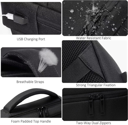 Luxury mens waterproof business Computer usb school backpack bags(Bulk 3 Sets)