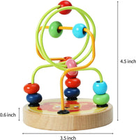 Perfect Gift Bead Maze Toy for Toddlers Wooden Colorful Roller Coaster Educational Circle Toys Learning Preschool Toys