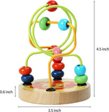 Perfect Gift Bead Maze Toy for Toddlers Wooden Colorful Roller Coaster Educational Circle Toys Learning Preschool Toys(10 Pack)