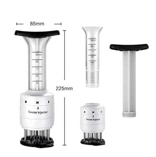 Chef Multifunctional Meat Tenderizer Needle Stainless Steel, Meat Injector Marinade Flavor Syringe Kitchen Tools