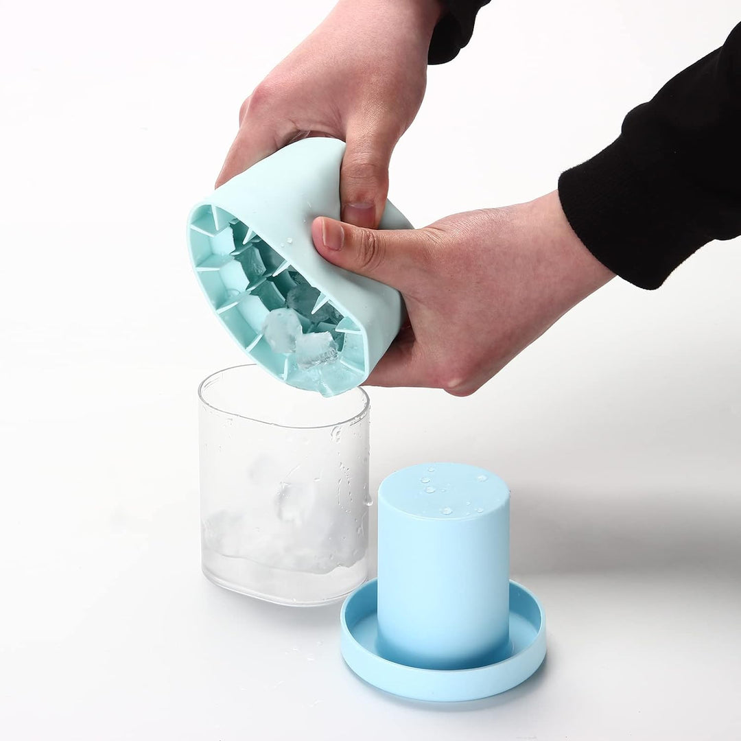 Silicone Ice Bucket Cup Mold Round Cylinder Ice Cube Making Mould