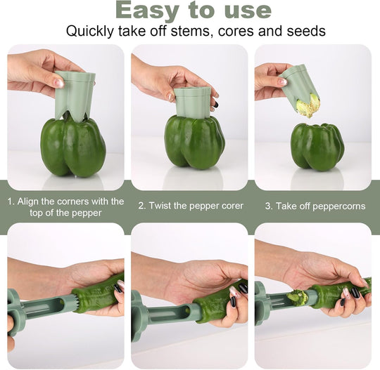 Pepper Deseeder Bell Pepper Corer Pepper Corer Tool 2 in1