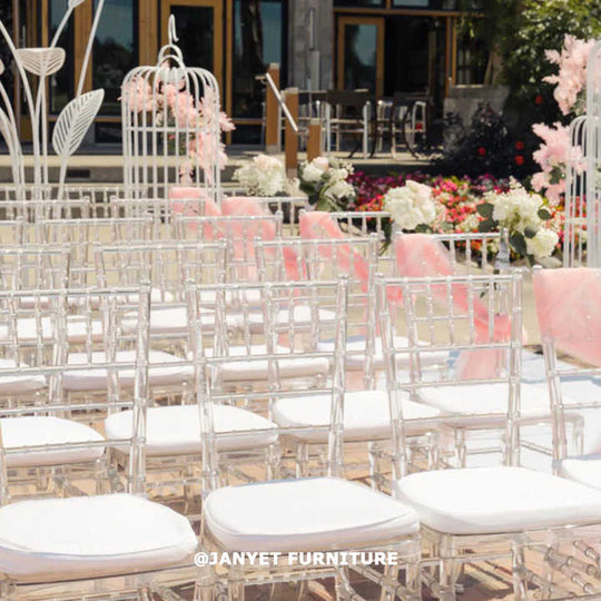 Elegance Ice Crystal Chair Party Event Wedding Chairs Acrylic Ghost Chairs Flash Elegance Stacking Chiavari