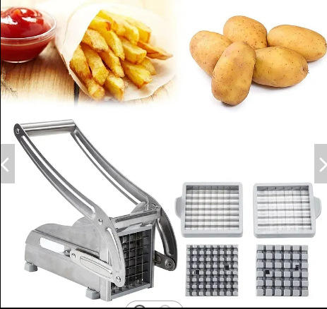 Stainless Steel French Fries Slicer Potato Chipper Chip Cutter Chopper Maker Vegetable and Potato Slicer for Potatoes Carrots Cucumbers