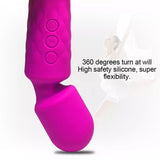 20 Speed Waterproof Wand Vibrator Women Sex Toy & Silicone Butt Plugs