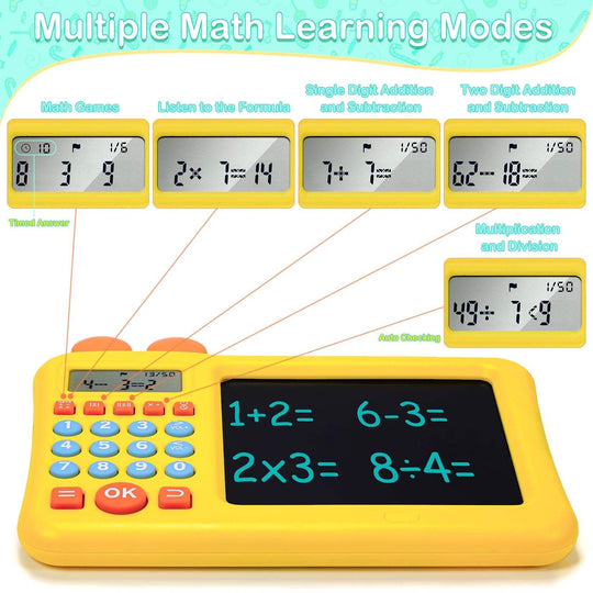 Interactive Electronic Math Game with Sketch Pad Educational Math Learning Games for Kids(10 Pack)