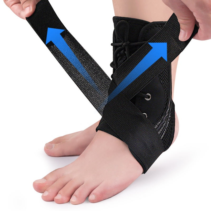 Ankle Brace Lace Up Compression Strap - Elastic Support & Adjustable Stabilizers Support Guard Protector Sports