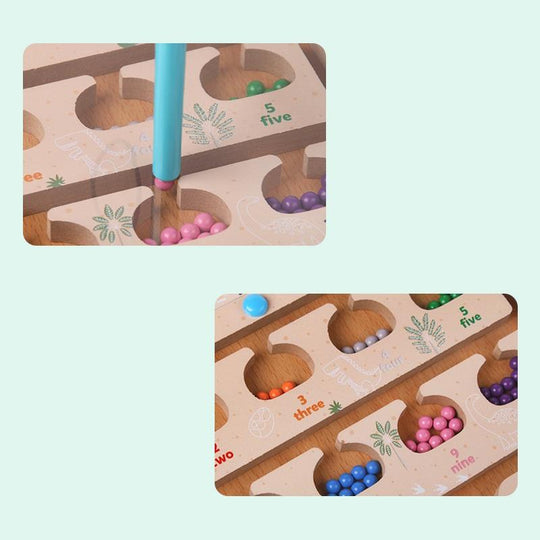 Maze Educational Game Color Number Montessori Education for kids 3-5 Year Old