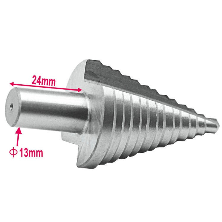 HSS Step Drill Bit 13 Steps Ladder Drill Round Shank Straight Flute Drill Woodworking Metal Wood Cutter Tools