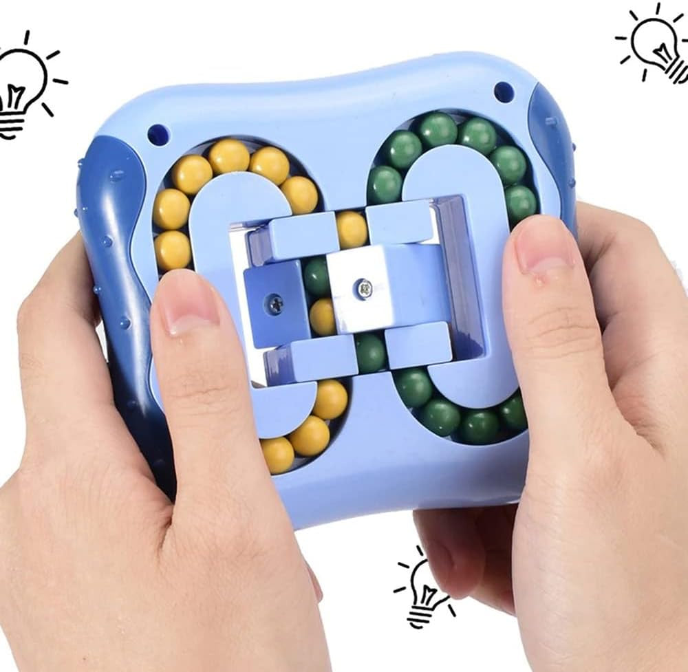 Magic Bean Cube Toys Rotating Decompression Square Small Beads Magic Cube Children's 3D Puzzle Fidget Toys