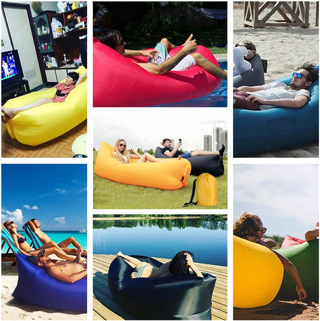 Premium Quality Air Lounger Inflatable Sofa Hammock-Portable,Water Proof Bag-for Travelling