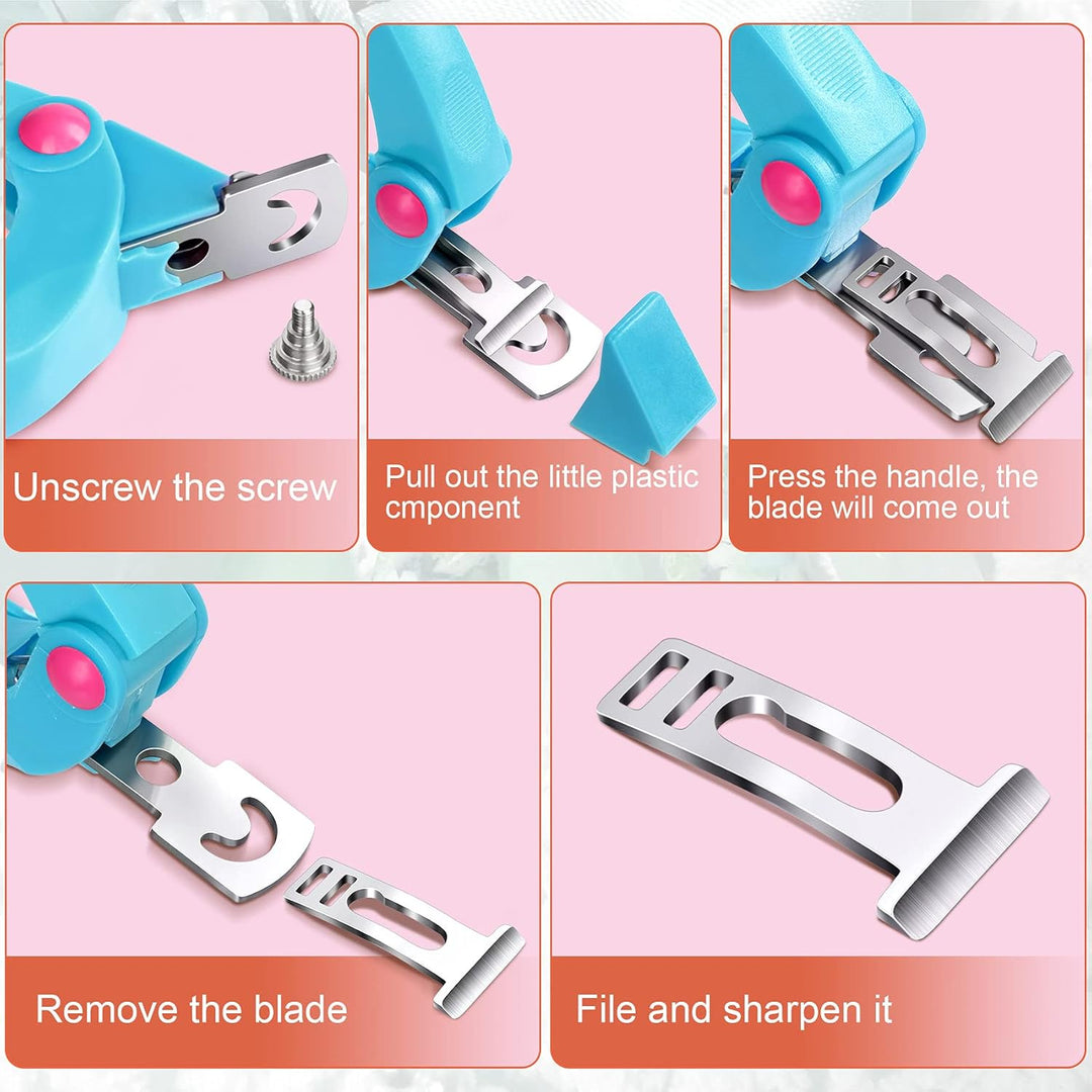 Acrylic Nail Clipper Adjustable Stainless Steel Cutter (10 pack)