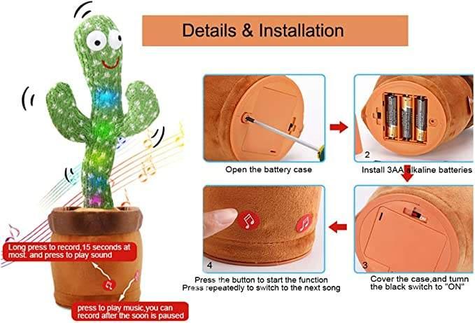 Singing Recording Mimic Repeating What You Say Toy with 120 English Songs Electronic Light Up Plush Give Kids Gifts(10 Pack)