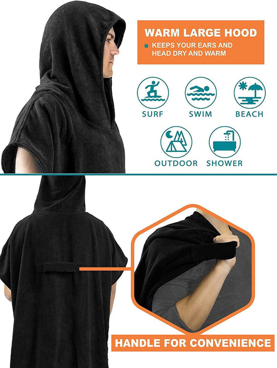 Changing Robe with Hood Quick Dry Microfiber Wetsuit Changing Towel with Pocket for Surfing Men Women(10 Pack)