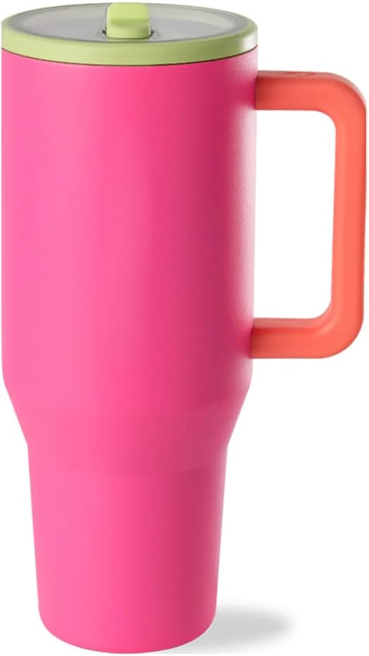 Stainless Steel Tumbler with Handle Straw Vacuum Insulated (MOQ 10 Sets)