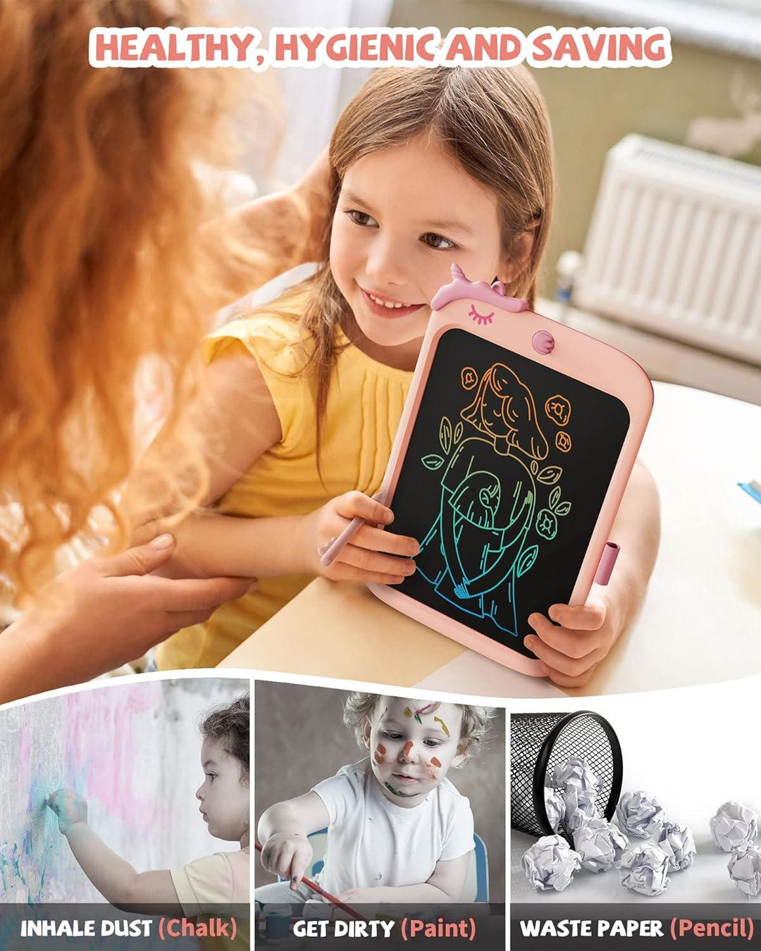 Premium Quality Educational Toys 10 Inch lovely drawing tablet kids Drawing Board Tablet With Screen(10 Pack)