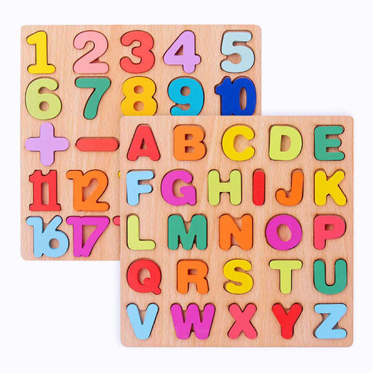 Preschool Learning Toys for Kids, Educational Name Puzzle Gift for Boys and Girls Wooden Puzzles (10 Pack)