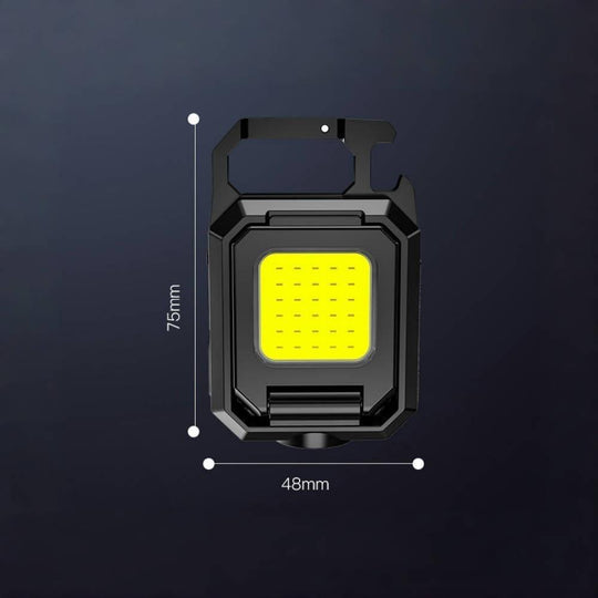 Rechargeable Cob Keychain Work Light with Bottle Opener and Magnet,Suitable for Outdoor,Camping, Fishing, Hiking