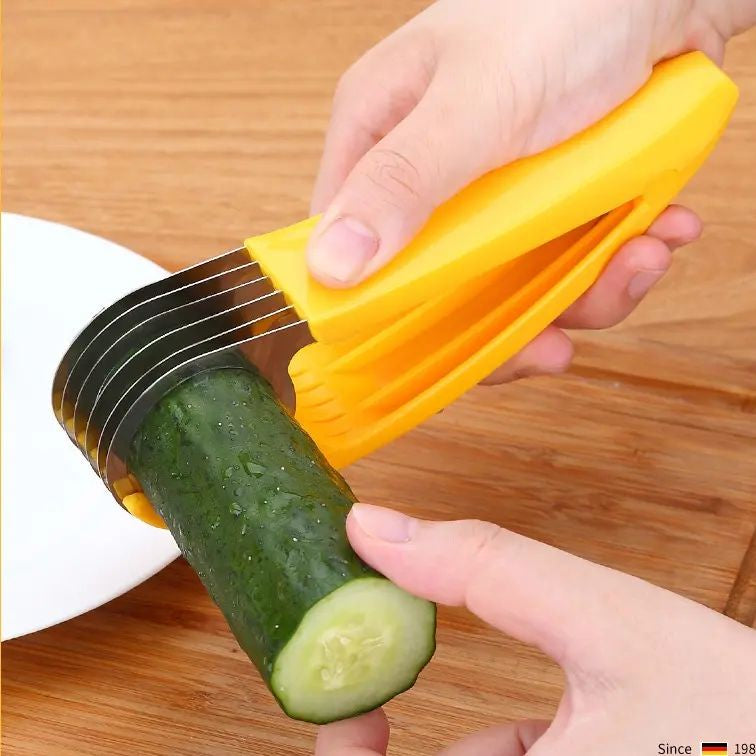 Stainless Steel Banana Chopper Fruit Cutter Cucumber Vegetable Peeler slicers(Bulk 3 Sets)