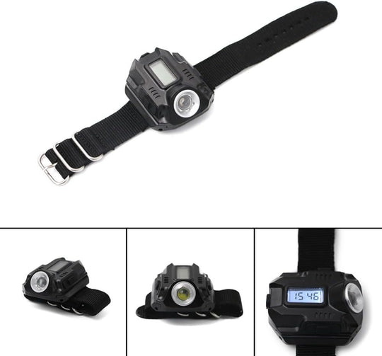 Tactical Wrist Light Flashlight Portable Rechargeable