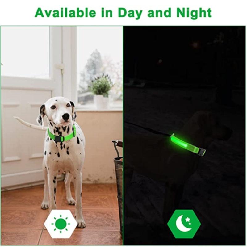 Reflective LED Light Puppy Collar Rechargeable Waterproof Glow in The Dark Dog Collars