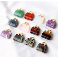 Chakra Stones Hand Carved Gemstone Healing Crystals Handbag Shaped (10 Pack)