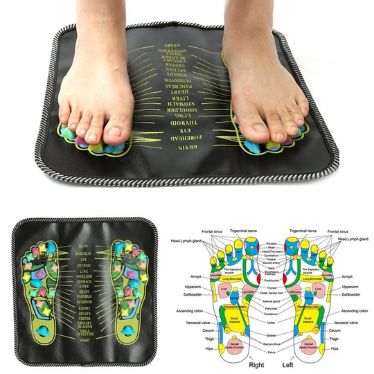 Reflexology Acupressure Mat Pad Massager Massage Foot Stone Foot Leg Pain Reliever