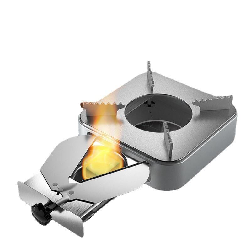 Stainless Steel Camping Solid Liquid Alcohol Stove Spirit Burner Stove Outdoor Hiking Alcohol Stove Cooker Tool(Bulk 3 Sets)