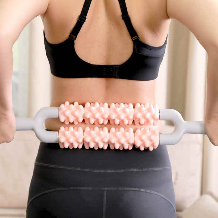 Seven-balls back roller massager & Massage Roller Rod(10 Pack)