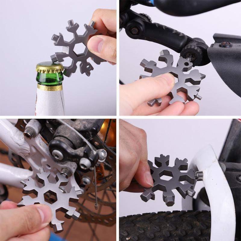 Perfect Gift Snowflake Multi Tool Stainless Steel 18-in-1(10 Pack)