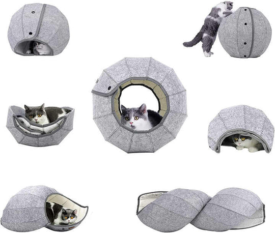 Cat tunnel foldable and durable household comfortable and scratch resistant nest for dog and cat