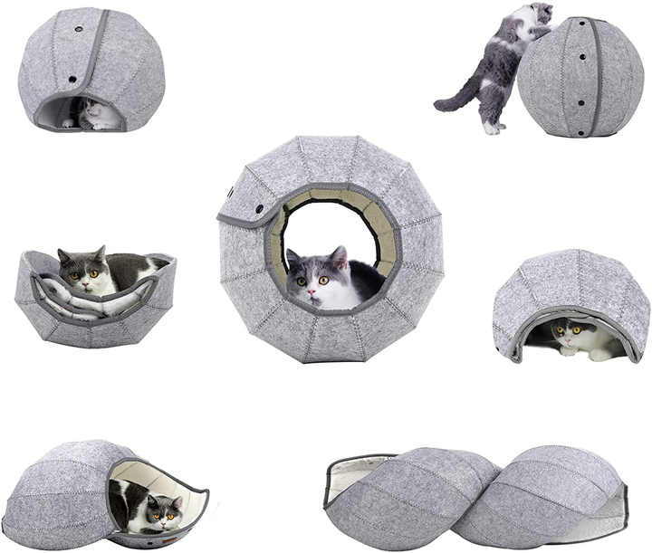 Cat tunnel foldable and durable household comfortable and scratch resistant nest for dog and cat(10 Pack)