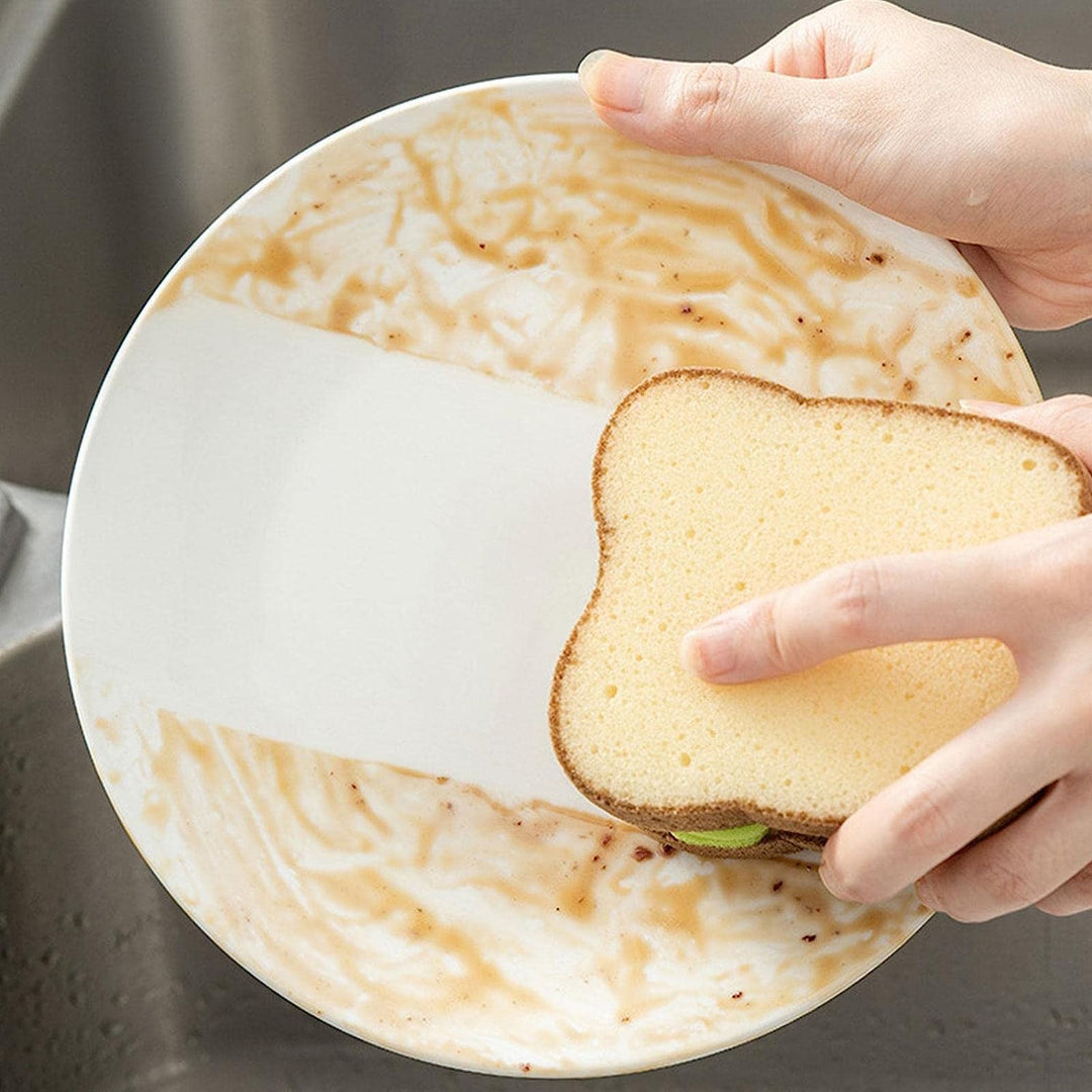 Bread-shape Sandwich cleaning sponge Washable for kitchen Dish washing sponge