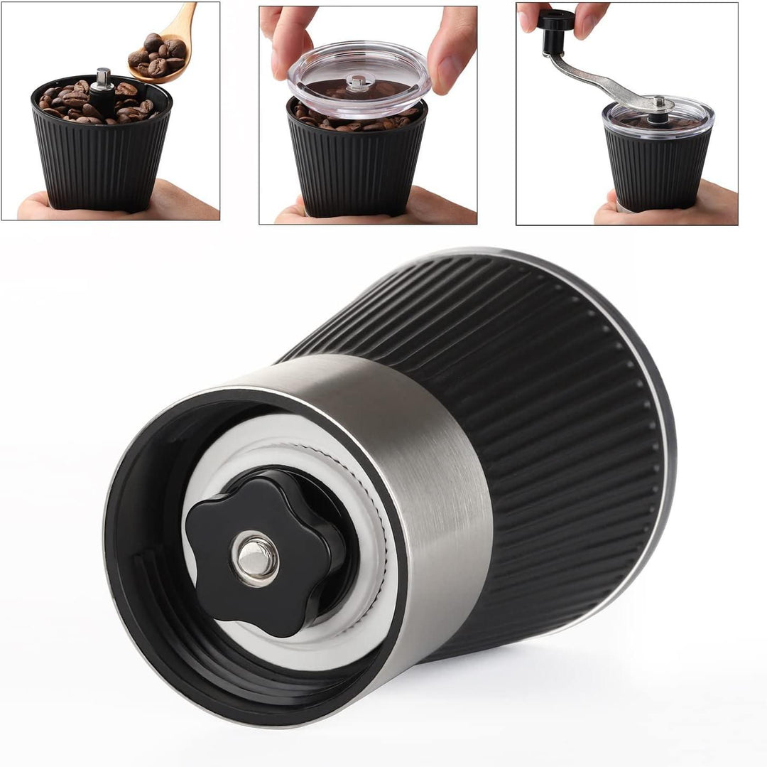 Hand Grinder Coffee Mill with Adjustable Conical Ceramic Burr for Aeropress, Espresso, Filter, French Press, Coffee Beans Grinder(10 Pack)
