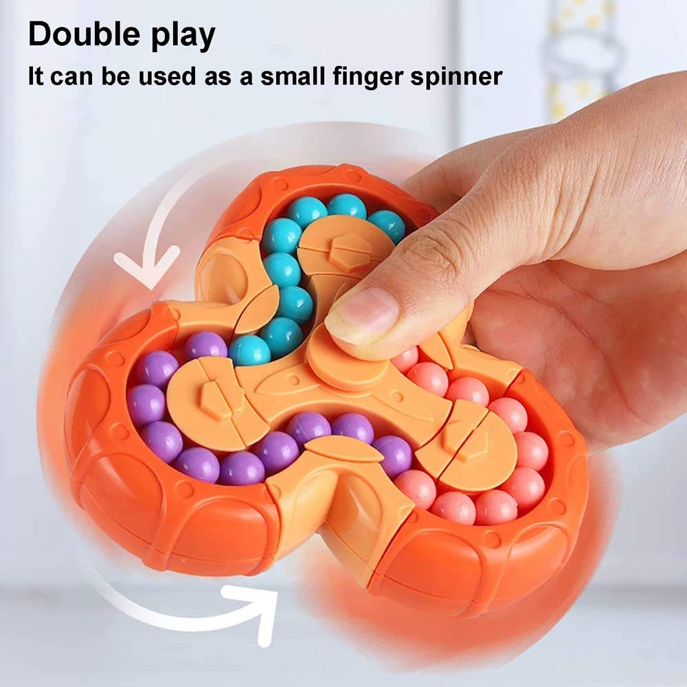 Magic Bean Rotating Brain Teaser Finger Puzzle Toy,Boys Girls Handheld Spinner